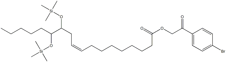 (Z)-12,13-Bis[(trimethylsilyl)oxy]-9-octadecenoic acid 2-(4-bromophenyl)-2-oxoethyl ester Struktur