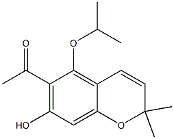 6-Acetyl-5-(isopropyloxy)-2,2-dimethyl-2H-1-benzopyran-7-ol Struktur