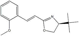 (4S)-4,5-Dihydro-4-tert-butyl-2-[(E)-2-(2-methoxyphenyl)ethenyl]oxazole Struktur