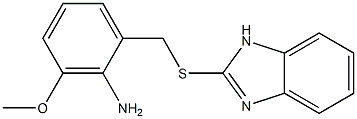 2-[[2-[Amino]-3-methoxybenzyl]thio]-1H-benzimidazole Struktur