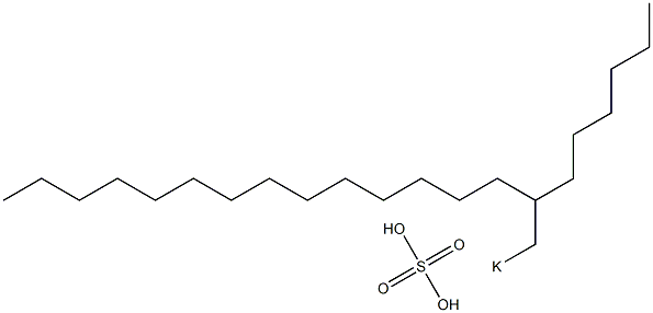 Sulfuric acid 2-hexylhexadecyl=potassium salt Struktur