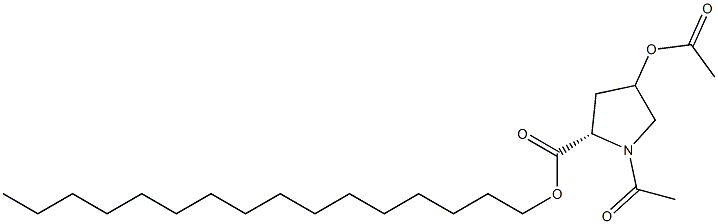 1-Acetyl-4-acetyloxyproline cetyl ester Struktur