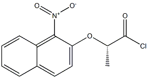 [S,(+)]-2-[(1-Nitro-2-naphtyl)oxy]propionyl chloride Struktur