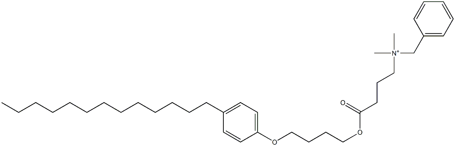 N,N-Dimethyl-N-benzyl-N-[3-[[4-(4-tridecylphenyloxy)butyl]oxycarbonyl]propyl]aminium Struktur