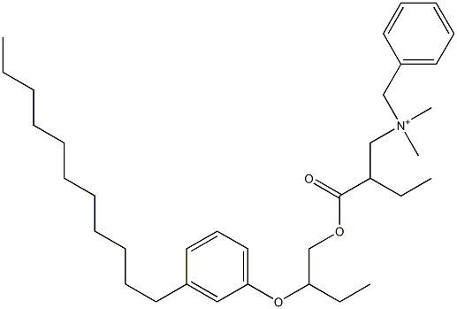 N,N-Dimethyl-N-benzyl-N-[2-[[2-(3-undecylphenyloxy)butyl]oxycarbonyl]butyl]aminium Struktur