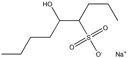 5-Hydroxynonane-4-sulfonic acid sodium salt Struktur