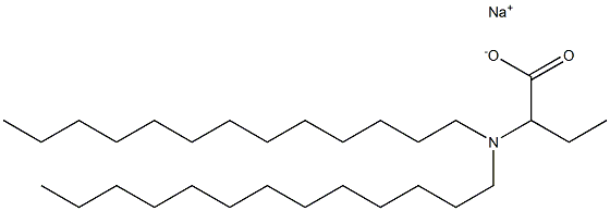 2-(Ditridecylamino)butyric acid sodium salt Struktur