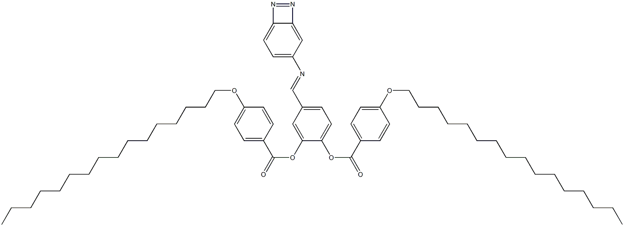 Bis[4-(hexadecyloxy)benzoic acid]4-[(azobenzen-4-yl)iminomethyl]-1,2-phenylene ester Struktur