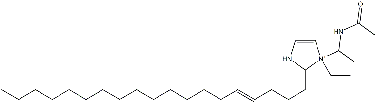 1-[1-(Acetylamino)ethyl]-1-ethyl-2-(4-nonadecenyl)-4-imidazoline-1-ium Struktur