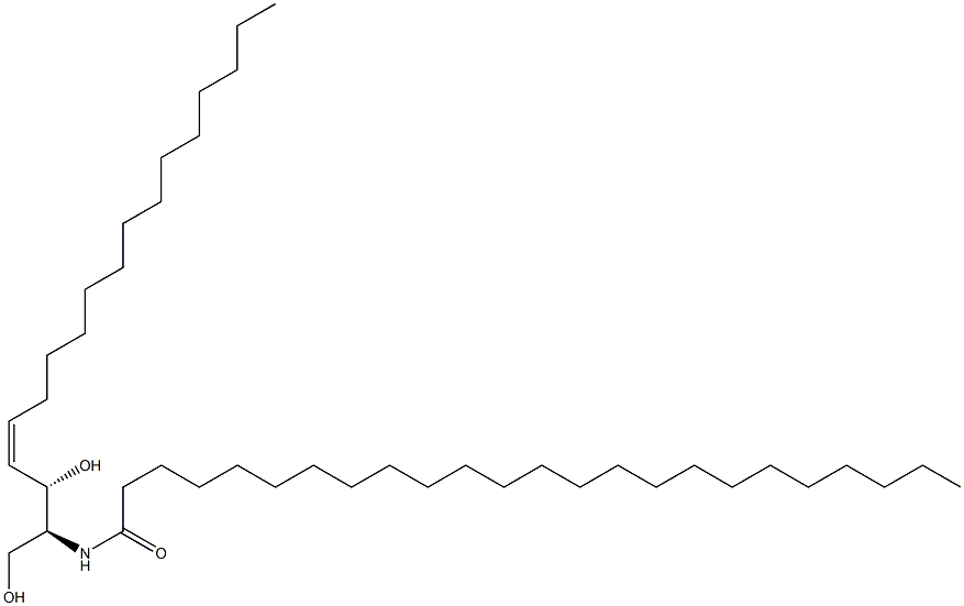 N-[(1S,2S,3Z)-1-Hydroxymethyl-2-hydroxy-3-heptadecenyl]tetracosanamide Struktur