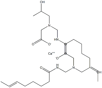 Bis[N-(2-hydroxypropyl)-N-(6-octenoylaminomethyl)glycine]calcium salt Struktur