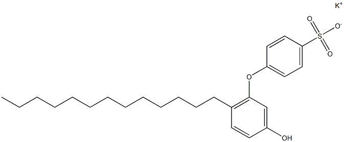 3'-Hydroxy-6'-tridecyl[oxybisbenzene]-4-sulfonic acid potassium salt Struktur