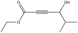 4-Hydroxy-5-methyl-2-hexynoic acid ethyl ester Struktur