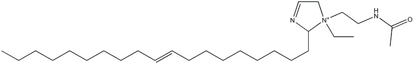 1-[2-(Acetylamino)ethyl]-1-ethyl-2-(9-nonadecenyl)-3-imidazoline-1-ium Struktur