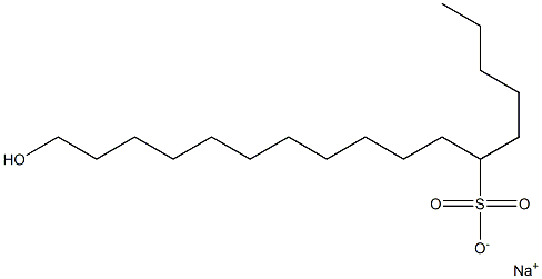 17-Hydroxyheptadecane-6-sulfonic acid sodium salt Struktur