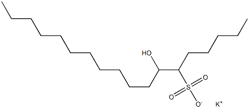 7-Hydroxyoctadecane-6-sulfonic acid potassium salt Struktur