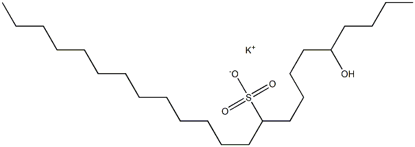 5-Hydroxytricosane-10-sulfonic acid potassium salt Struktur