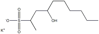 4-Hydroxydecane-2-sulfonic acid potassium salt Struktur