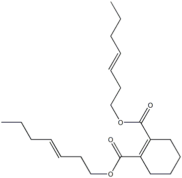 1-Cyclohexene-1,2-dicarboxylic acid bis(3-heptenyl) ester Struktur