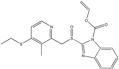 2-[[(4-Ethylthio-3-methyl-2-pyridinyl)methyl]sulfinyl]-1H-benzimidazole-1-carboxylic acid ethenyl ester Struktur