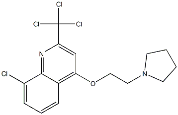 2-Trichloromethyl-4-[2-(1-pyrrolidinyl)ethoxy]-8-chloroquinoline Struktur