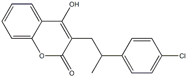 3-[2-(4-Chlorophenyl)propyl]-4-hydroxy-2H-1-benzopyran-2-one Struktur