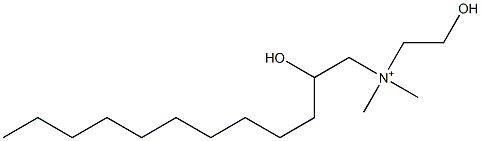 2-Hydroxyethyl-2-hydroxydodecyldimethylaminium Struktur