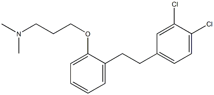 3-[2-[2-(3,4-Dichlorophenyl)ethyl]phenoxy]-N,N-dimethylpropan-1-amine Struktur