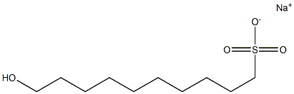 10-Hydroxydecane-1-sulfonic acid sodium salt Struktur