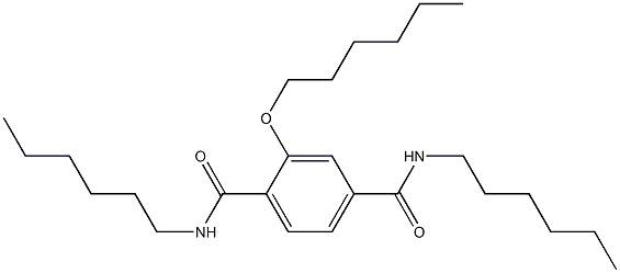 2-(Hexyloxy)-N,N'-dihexylterephthalamide Struktur