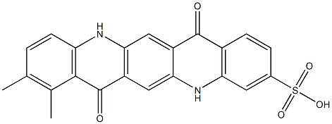 5,7,12,14-Tetrahydro-8,9-dimethyl-7,14-dioxoquino[2,3-b]acridine-3-sulfonic acid Struktur