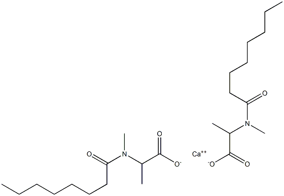 Bis[2-(N-methyl-N-octanoylamino)propionic acid]calcium salt Struktur