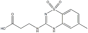 3-[(2-Carboxyethyl)amino]-6-methyl-4H-1,2,4-benzothiadiazine 1,1-dioxide Struktur