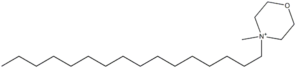 4-Hexadecyl-4-methylmorpholinium Struktur