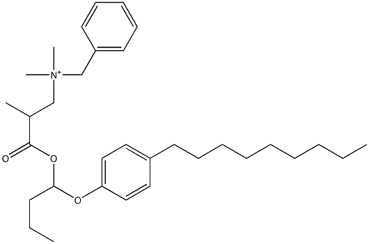 N,N-Dimethyl-N-benzyl-N-[2-[[1-(4-nonylphenyloxy)butyl]oxycarbonyl]propyl]aminium Struktur