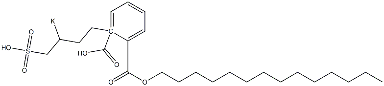 Phthalic acid 1-tetradecyl 2-(3-potassiosulfobutyl) ester Struktur