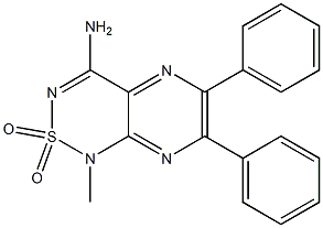 1-Methyl-4-amino-6,7-diphenyl-1H-pyrazino[2,3-c][1,2,6]thiadiazine 2,2-dioxide Struktur