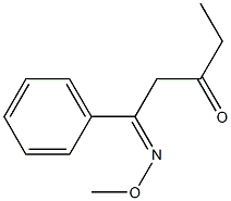 1-Methoxyimino-1-phenyl-3-pentanone Struktur