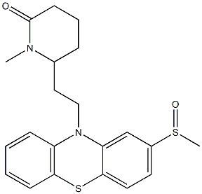 6-[2-[2-(Methylsulfinyl)-10H-phenothiazin-10-yl]ethyl]-1-methylpiperidin-2-one Struktur