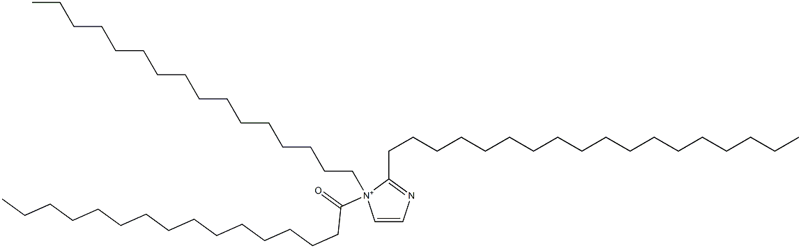 1-Hexadecyl-2-octadecyl-1-hexadecanoyl-1H-imidazol-1-ium Struktur