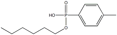 4-Methylphenylphosphonic acid hydrogen hexyl ester Struktur