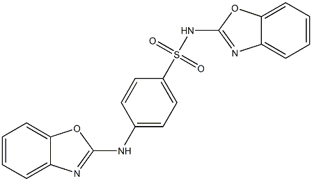 4-[(Benzoxazol-2-yl)amino]-N-(benzoxazol-2-yl)benzenesulfonamide Struktur