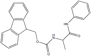 N-(Phenyl)-2-[[(9H-fluoren-9-yl)methoxycarbonyl]amino]-2-methylacetamide Struktur