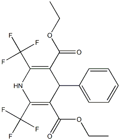 1,4-Dihydro-2,6-bis(trifluoromethyl)-4-phenylpyridine-3,5-dicarboxylic acid diethyl ester Struktur