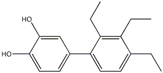 4-(2,3,4-Triethylphenyl)benzene-1,2-diol Struktur