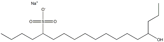 15-Hydroxyoctadecane-5-sulfonic acid sodium salt Struktur