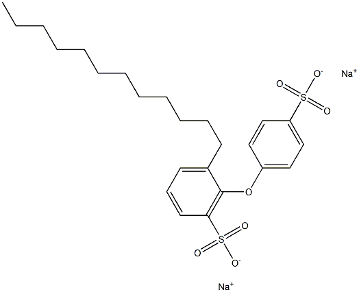 2-Dodecyl[oxybisbenzene]-4',6-disulfonic acid disodium salt Struktur