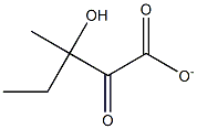 3-Hydroxy-3-methyl-2-oxopentanoic acid anion Struktur