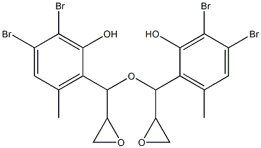 3,4-Dibromo-6-methyl-2-hydroxyphenylglycidyl ether Struktur