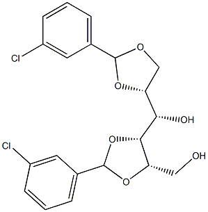 1-O,2-O:4-O,5-O-Bis(3-chlorobenzylidene)-L-glucitol Struktur